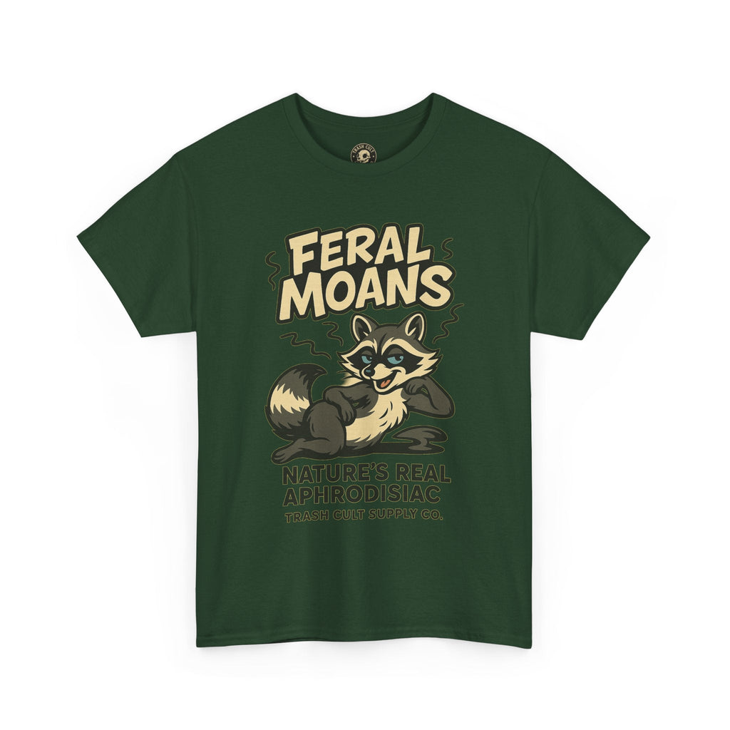 Feral Moans Unisex Heavy Cotton Tee, Funny Graphic Tee, Animal Lover Shirt, Casual Wear, Gift for Nature Enthusiasts
