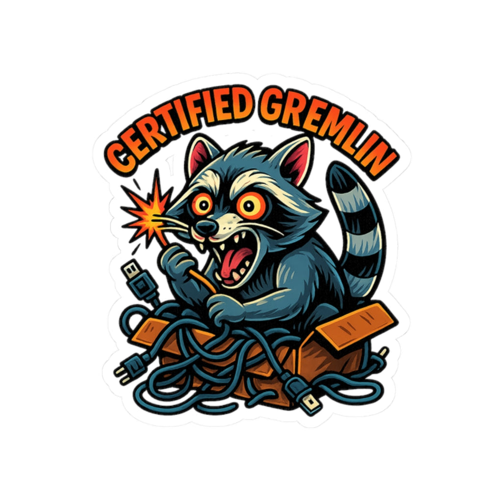Certified Gremlin Kiss-Cut Stickers | Fun Decor, Laptop Accessories, Gift for Gamers & Tech Lovers, Party Favors, Retro Vibe