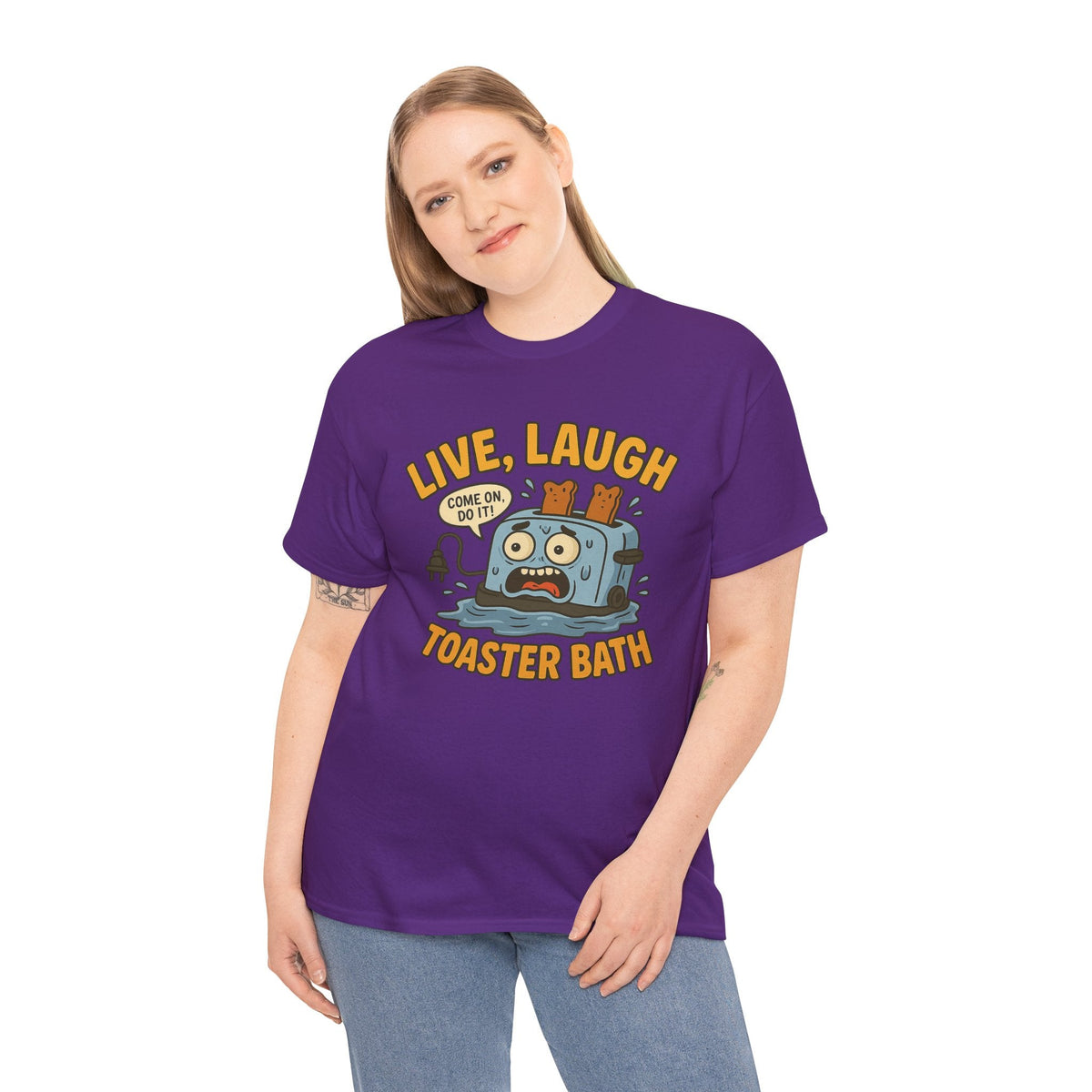 Funny Toaster Bath Tee, Humorous Unisex Shirt, Gift for Friends, Lightweight Cotton Tee, Birthday Party Outfit