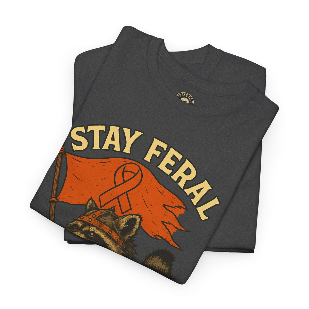 Stay Feral Fight MS Raccoon warrior shirt