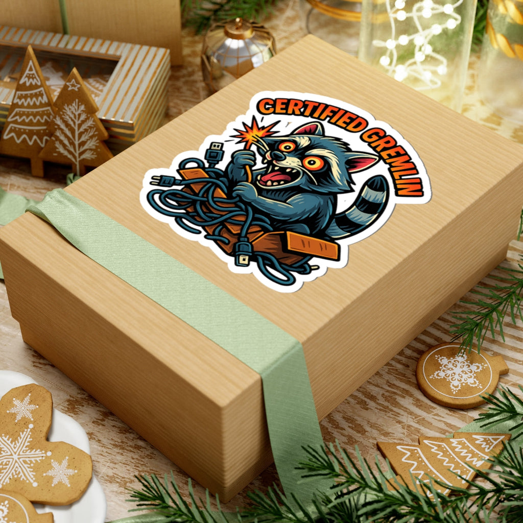 Certified Gremlin Kiss-Cut Stickers | Fun Decor, Laptop Accessories, Gift for Gamers & Tech Lovers, Party Favors, Retro Vibe
