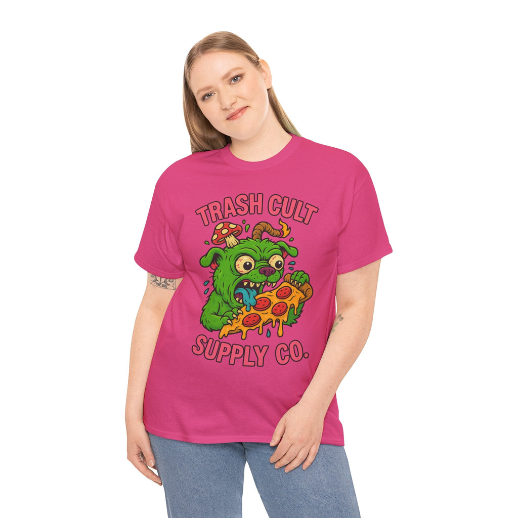 Feral Pizza Monster Shirt – Trash Cult Supply Co | Gildan 5000 Graphic Tee
