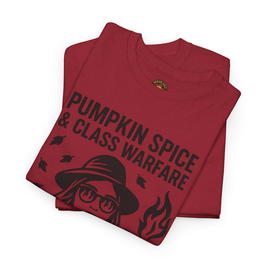 Pumpkin Spice & Class Warfare Shirt – Fall Riot Girl Graphic Tee – Fall of Humanity Collection – Trash Cult Supply Co.