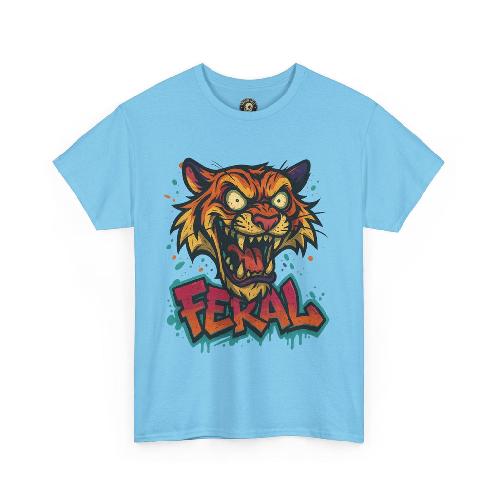 Feral Tiger Graphic Tee, Custom Artwork Shirt, Vintage Style T-Shirt, Casual Wear, Unique Gift for Animal Lovers