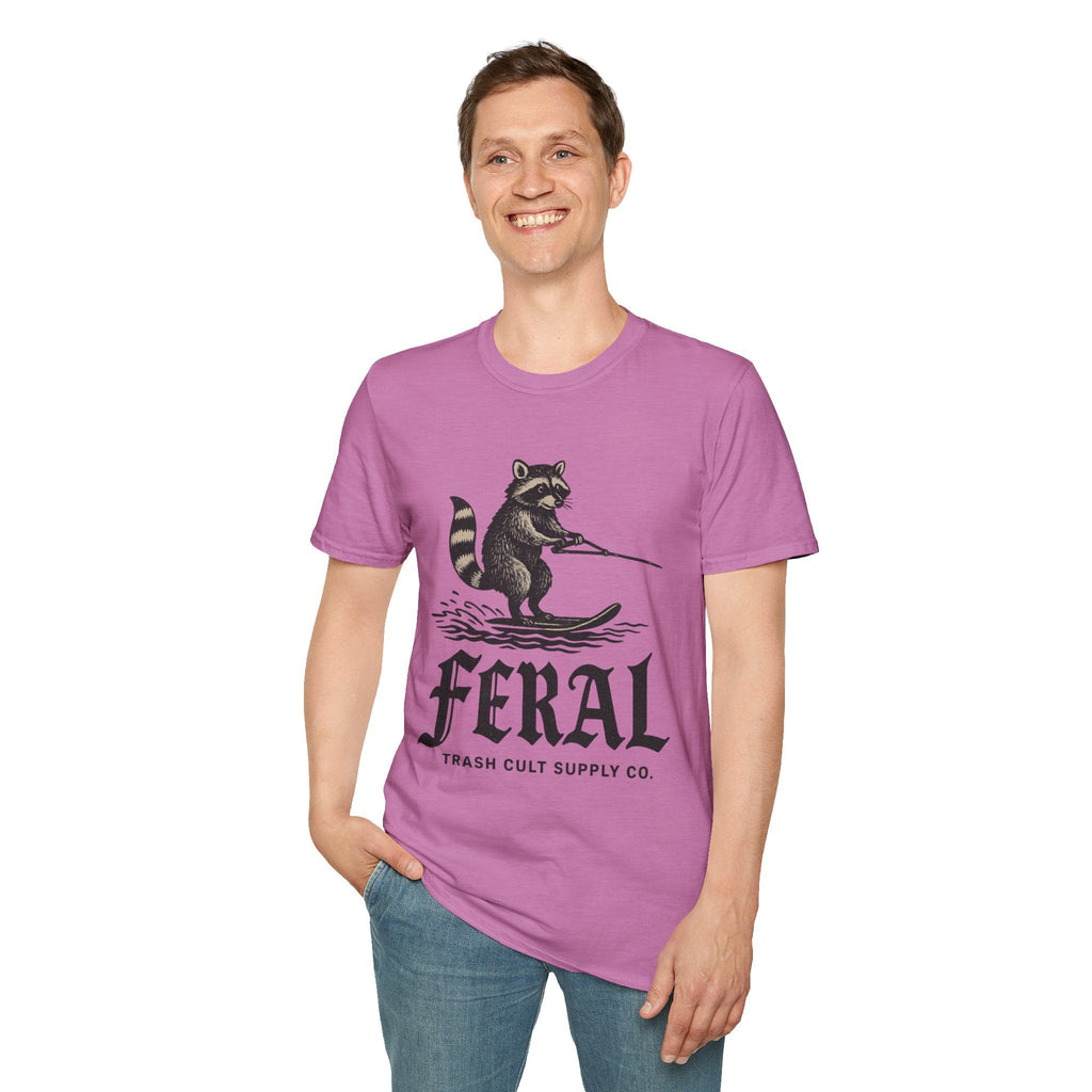 Feral Water Skiing Raccoon Vintage Shirt – Trash Cult Supply Co. | Gildan 2000 Softstyle
