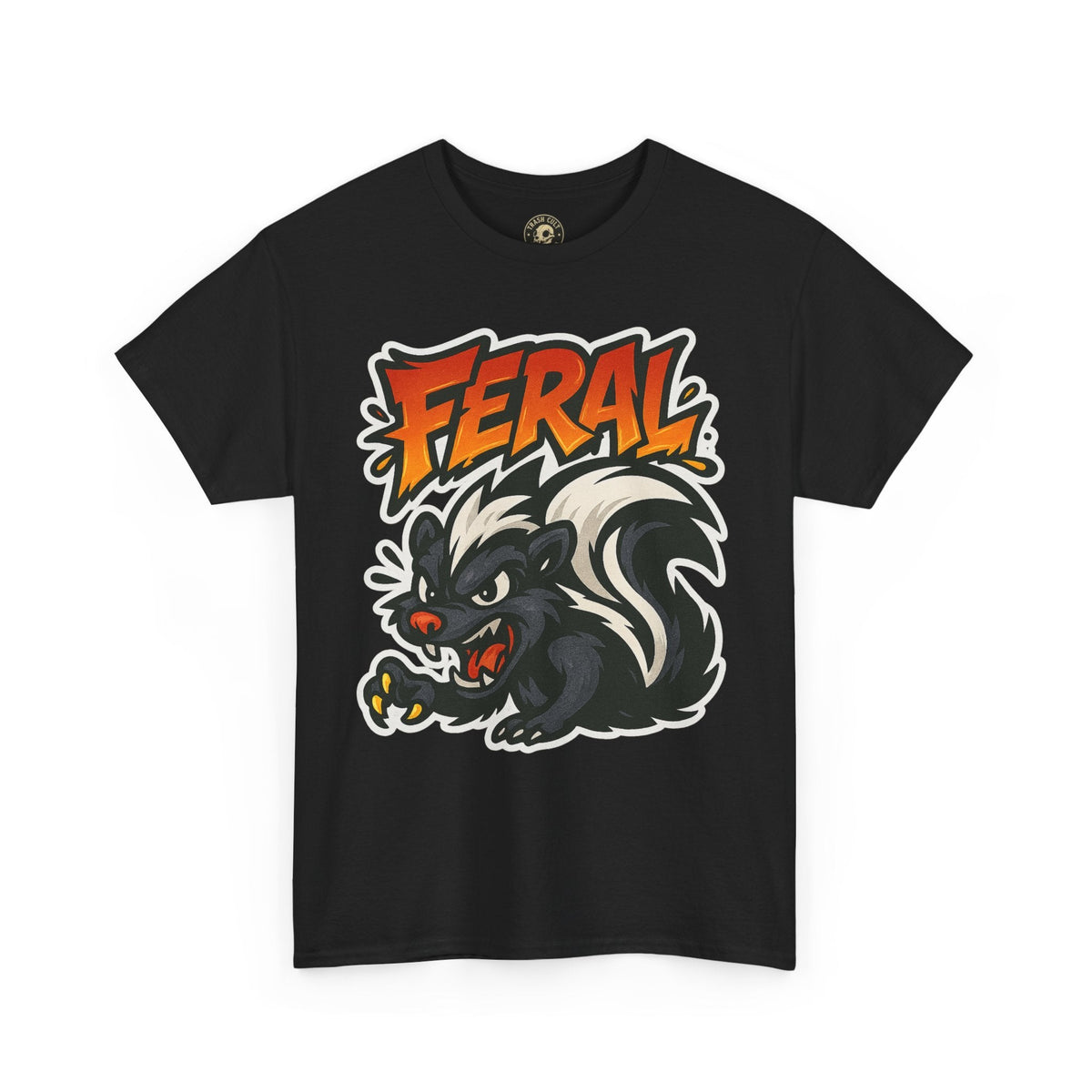 Feral  Skunk Graphic Tee, Cool T-Shirt, Streetwear Style, Unique Gift, Animal Lover Apparel, Fun Casual Wear