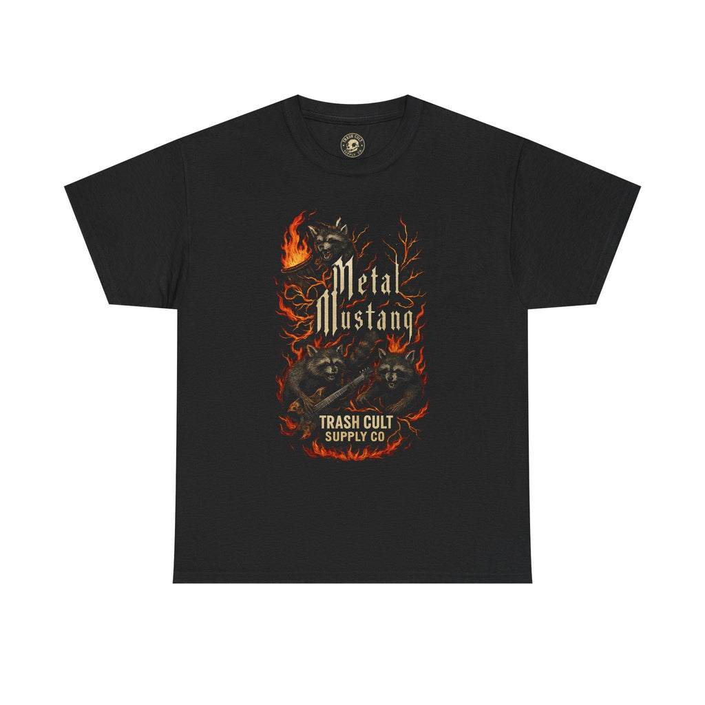 Trash Cult Supply Co X Metal Mustang Raccoon Chaos Band T-Shirt