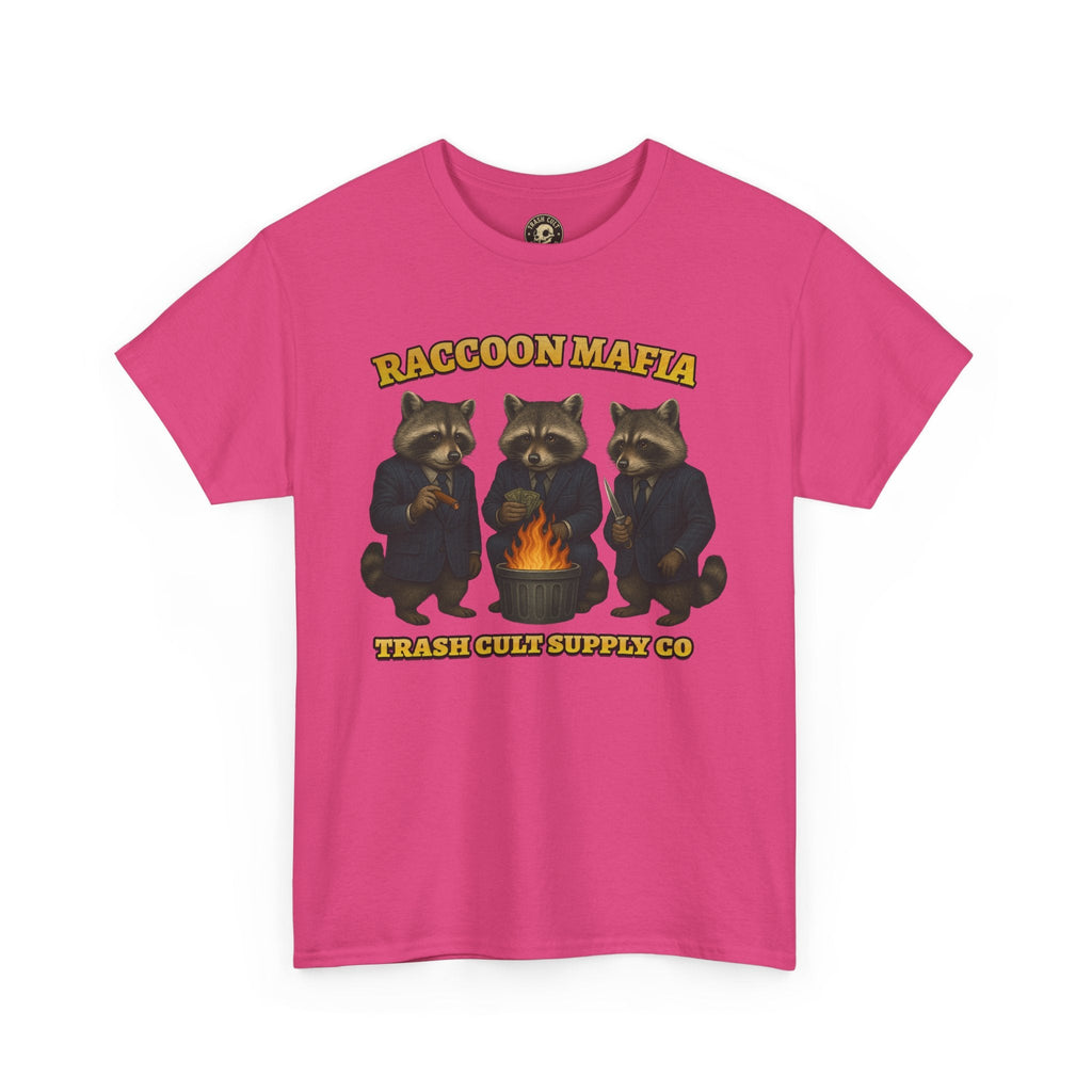 Raccoon Mafia T-Shirt – Realistic Gangster Raccoons in Suits | Trash Cult Supply Co | Gildan 5000