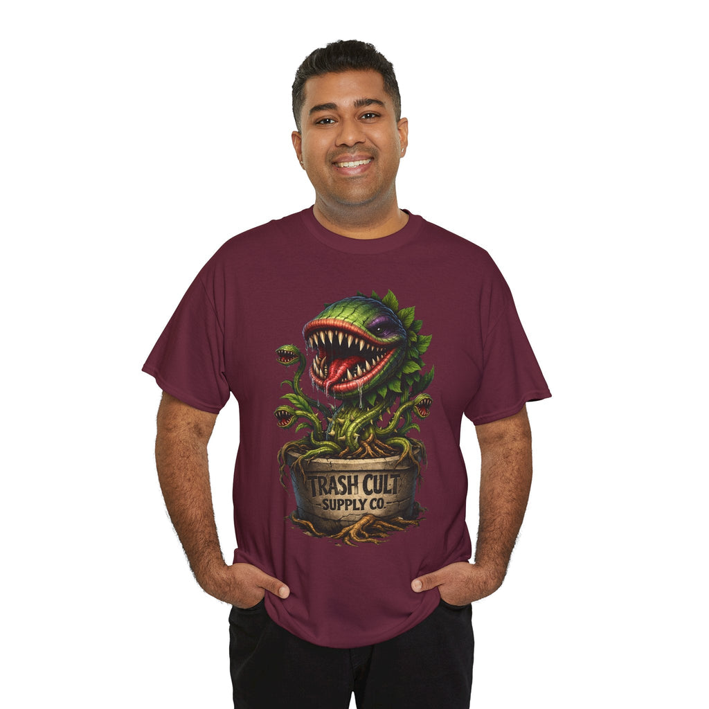 Carnivorous Plant Graphic Tee — "Trash Cult Supply Co." Potted Monster Shirt