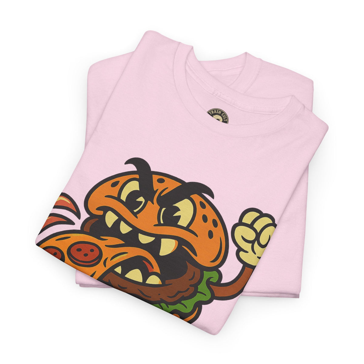Angry Burger Pizza Spitter Tee – Trash Cult Supply Co | Gildan 5000 Shirt
