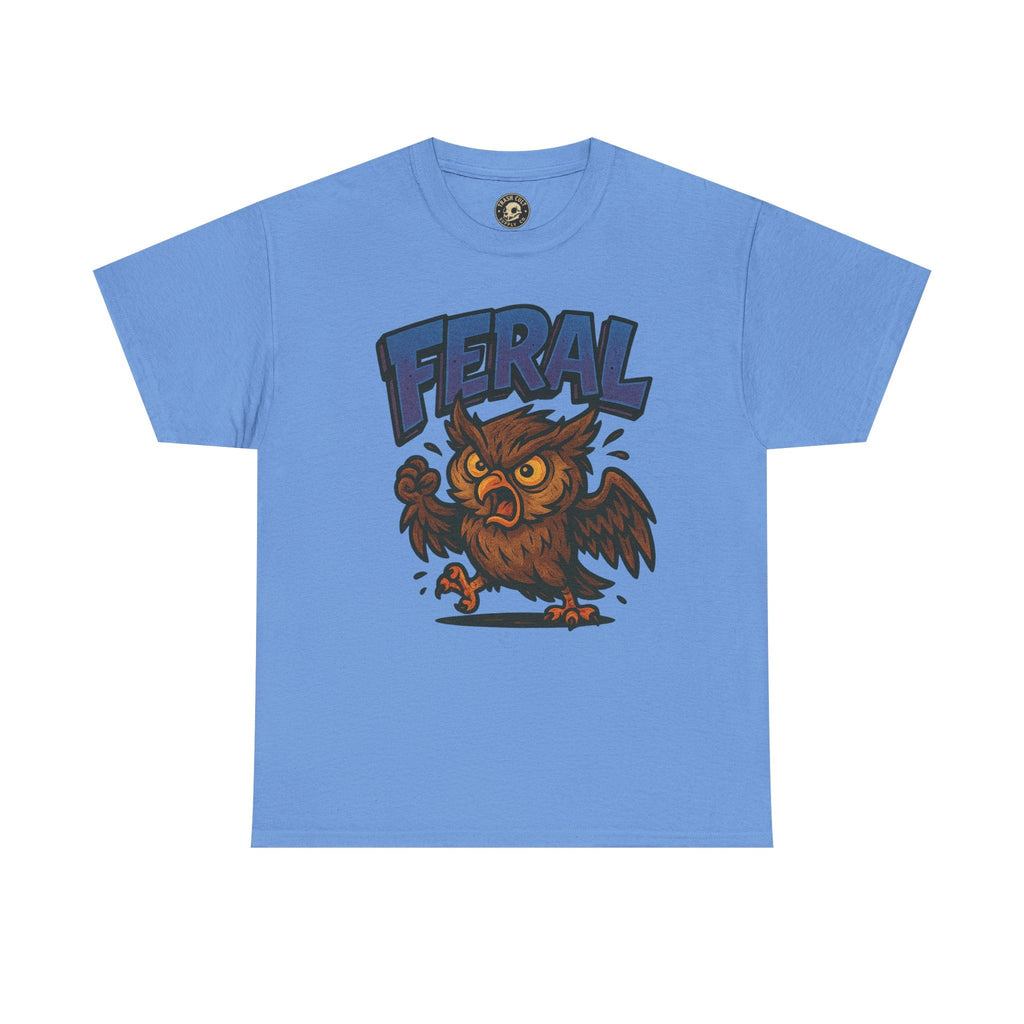 Feral Owl T-Shirt – Bold Animal Graphic Tee | Unisex Cotton Shirt for Bird Nerds & Chaos Lovers