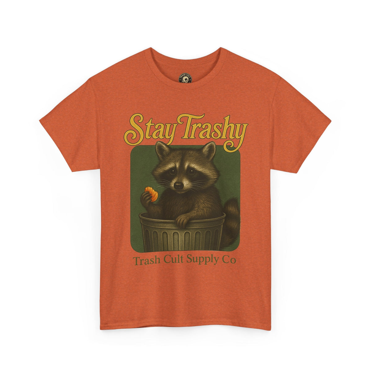 Stay Trashy Raccoon T-Shirt – Vintage-Style Cute Trash Panda | Trash Cult Supply Co | Gildan 5000