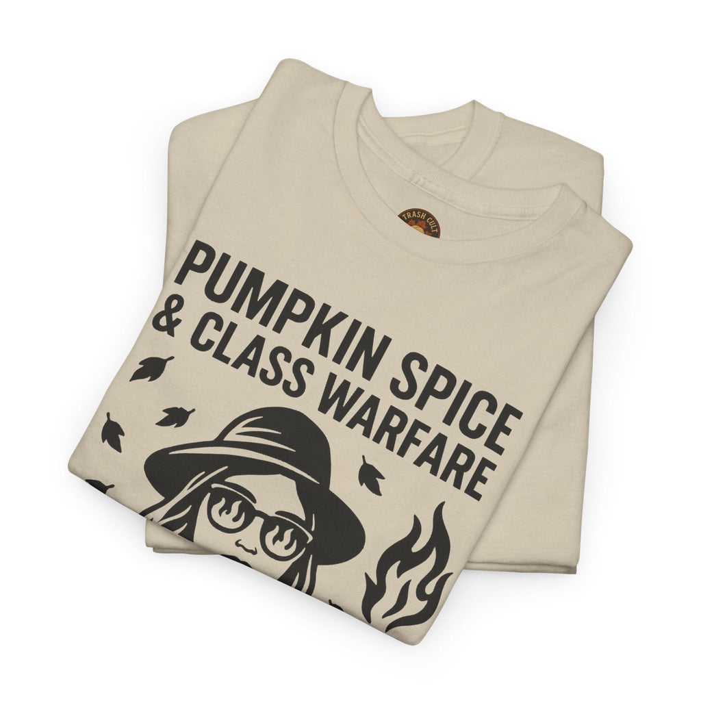 Pumpkin Spice & Class Warfare Shirt – Fall Riot Girl Graphic Tee – Fall of Humanity Collection – Trash Cult Supply Co.