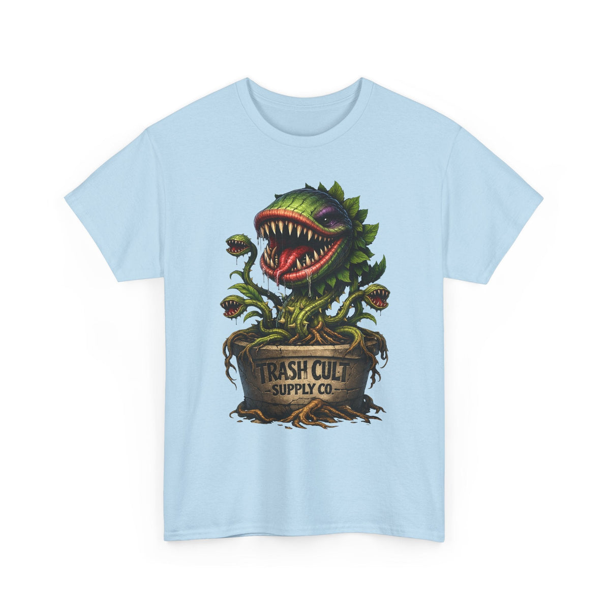 Carnivorous Plant Graphic Tee — "Trash Cult Supply Co." Potted Monster Shirt