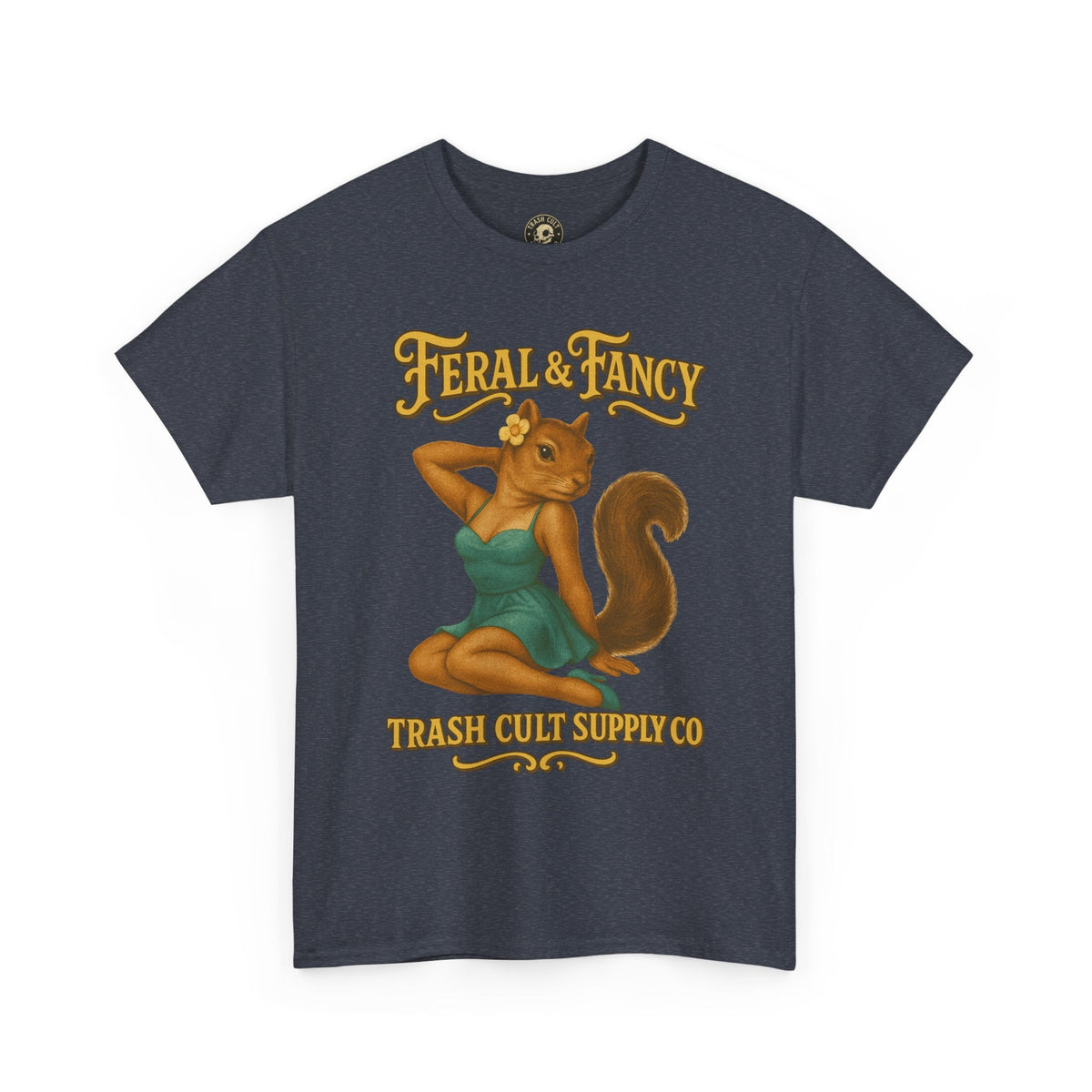Feral & Fancy Pin-Up Squirrel Shirt – Vintage 1950s Style | Trash Cult Supply Co | Gildan 5000