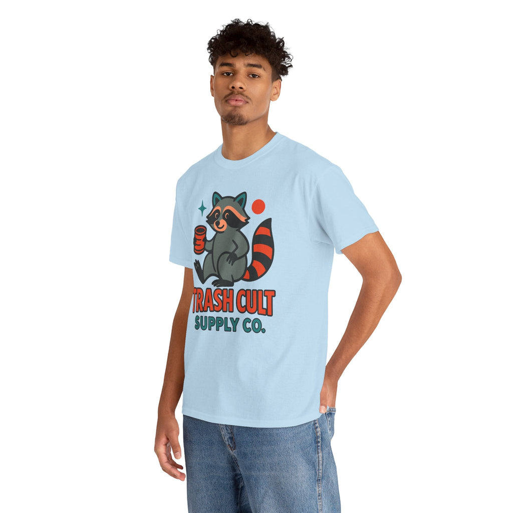 Trash Cult Supply Co. Unisex Heavy Cotton Tee, Eco-Friendly Tee, Gift for Raccoon Lovers, Cute Graphic T-Shirt, Trendy Streetwear, [...]