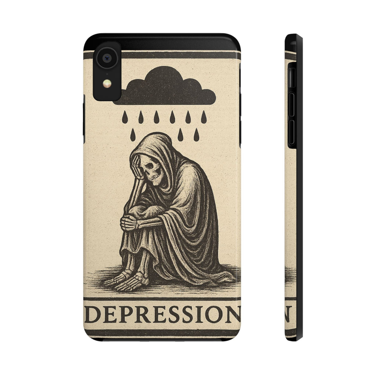 Dark Humor Phone Case, Goth iPhone Cover, Macabre Gift, Depression Art Case, Unique Phone Protector