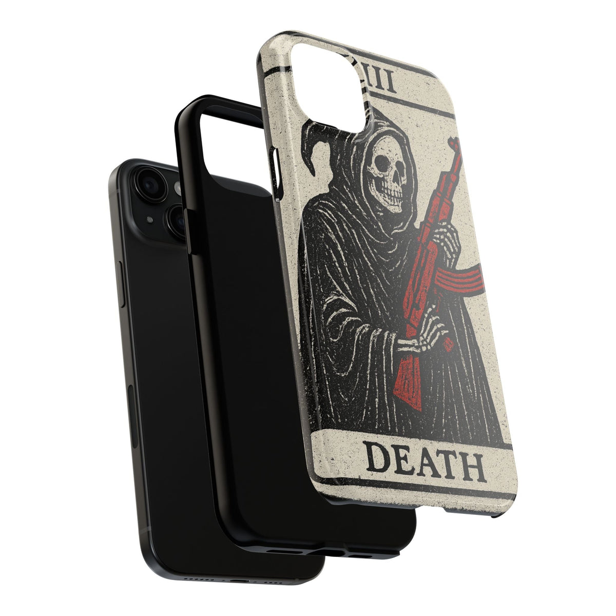 Grim Reaper Phone Case, Tough Phone Case for Gamers, Unique Smartphone Accessories, Halloween Decor, Death-Inspired Gift