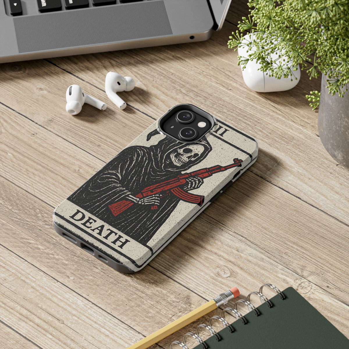 Grim Reaper Phone Case, Tough Phone Case for Gamers, Unique Smartphone Accessories, Halloween Decor, Death-Inspired Gift