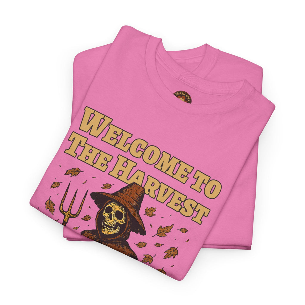 Eat the Rich Shirt – Welcome to the Harvest Skeleton Scarecrow Tee – Fall of Humanity Collection – Trash Cult Supply Co.