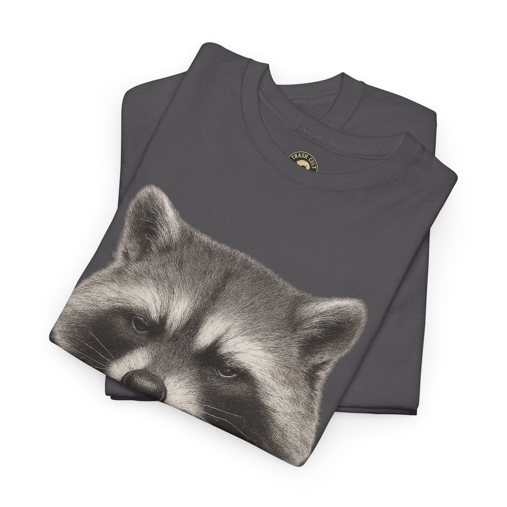 Dirty Harry Raccoon Halftone Shirt – Soft Grit Aesthetic, Smoking Trash Panda Graphic Tee