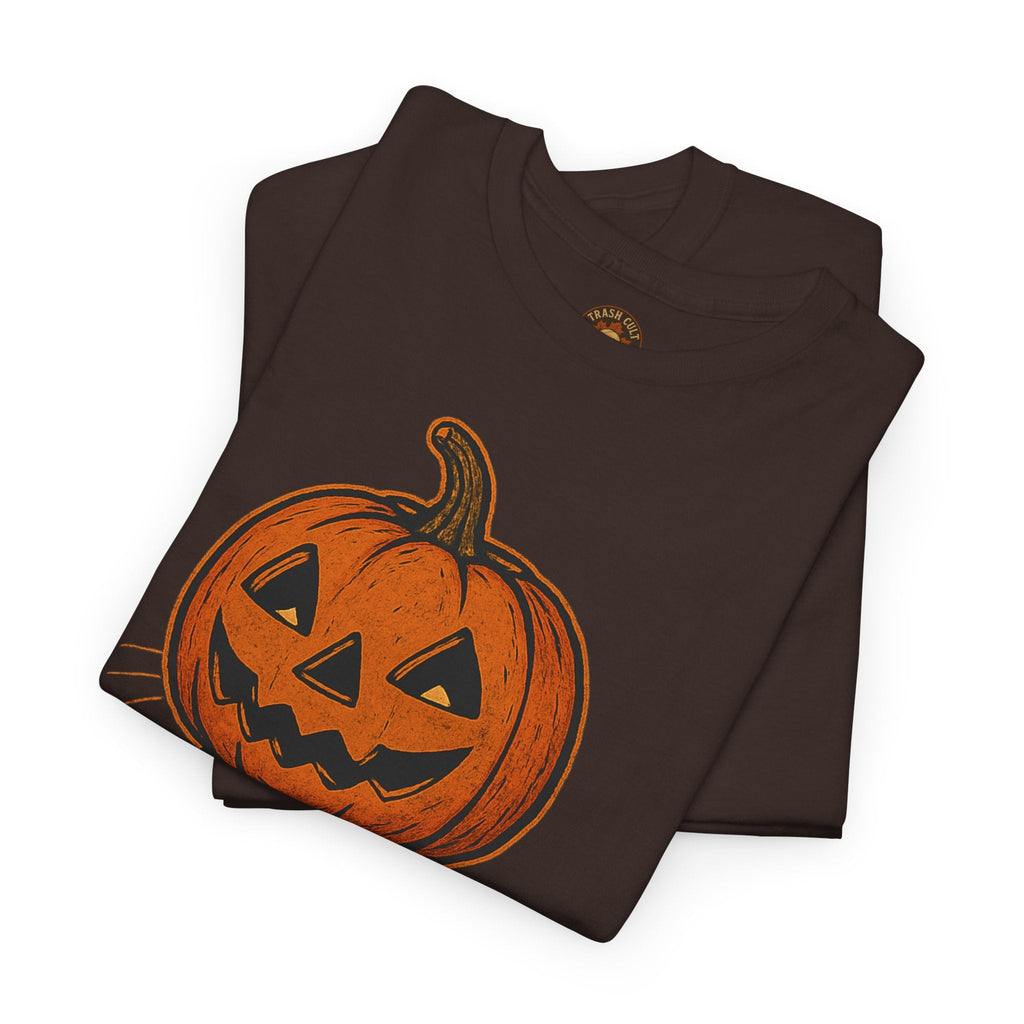 Black Cat Pumpkin Head Halloween T-Shirt – Jack O’Lantern Cat Design
