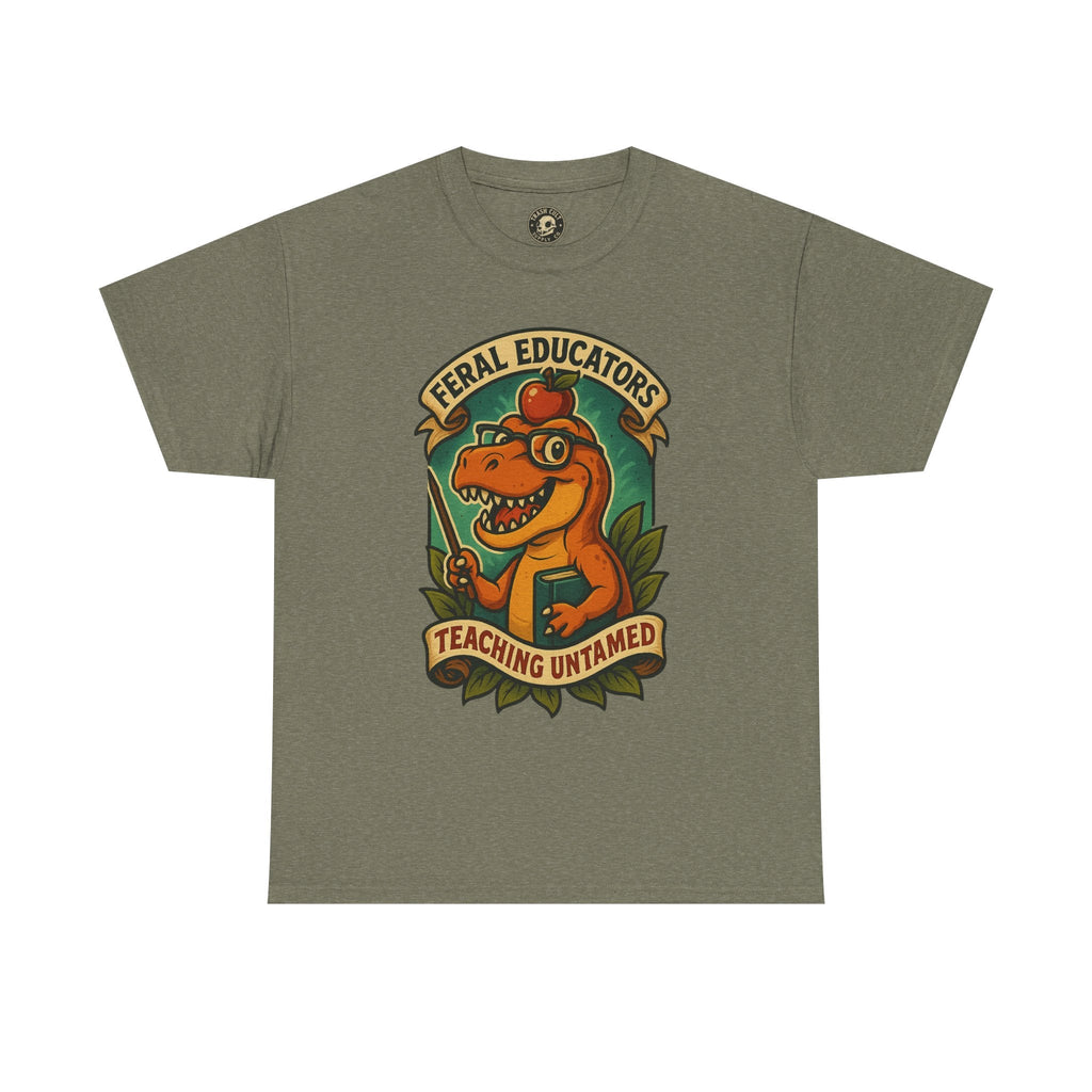 Feral Educators Tee, Fun Teacher Shirt, Unisex Cotton Tee, Gift for Educators, Classroom Apparel, Teacher Appreciation Day