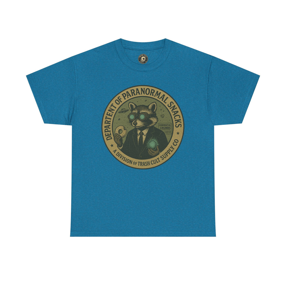 Department of Paranormal Snacks Shirt – Trash Cult Supply Co – Vintage Cryptid Division Tee – Gildan 5000