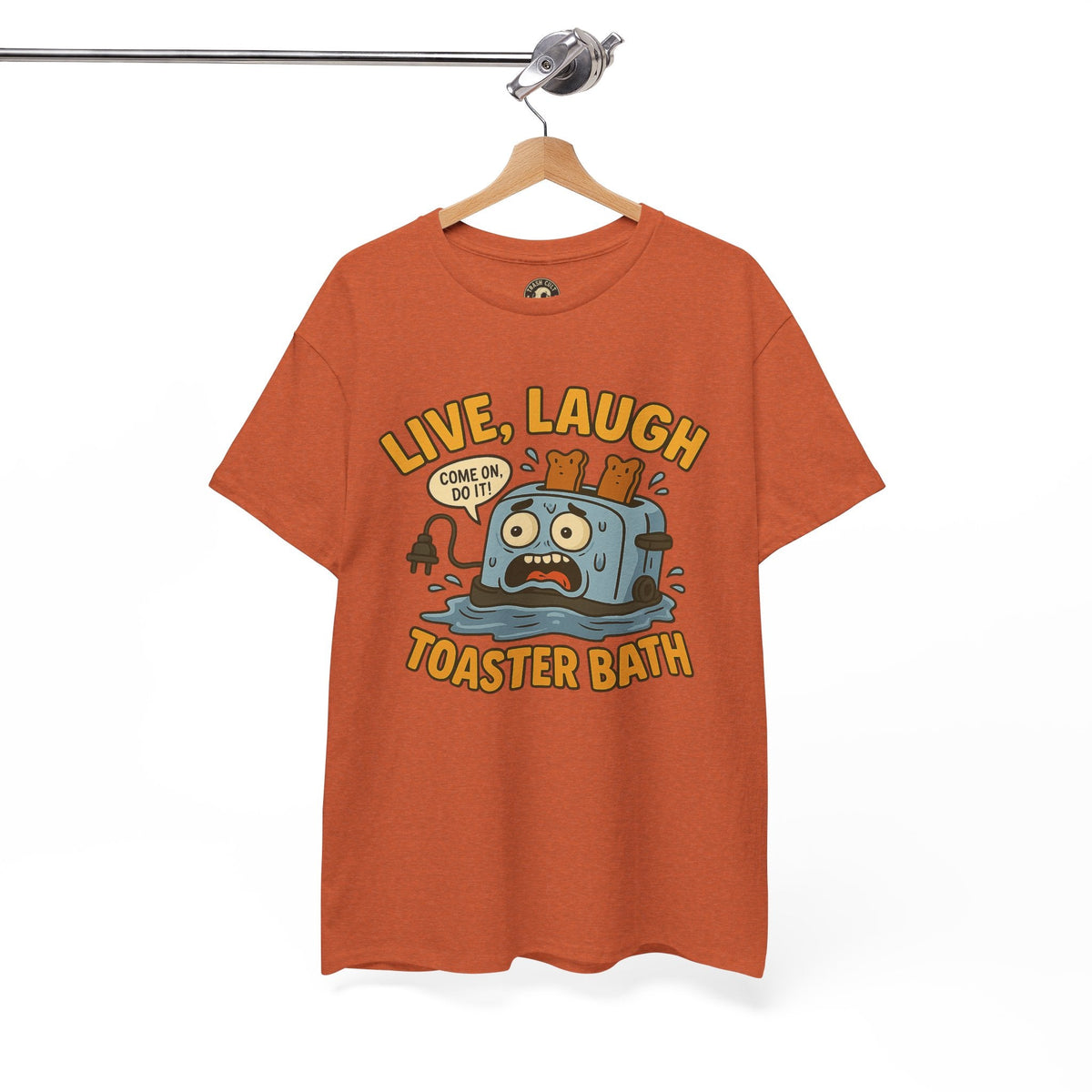Funny Toaster Bath Tee, Humorous Unisex Shirt, Gift for Friends, Lightweight Cotton Tee, Birthday Party Outfit
