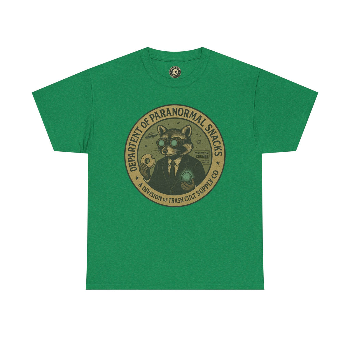 Department of Paranormal Snacks Shirt – Trash Cult Supply Co – Vintage Cryptid Division Tee – Gildan 5000