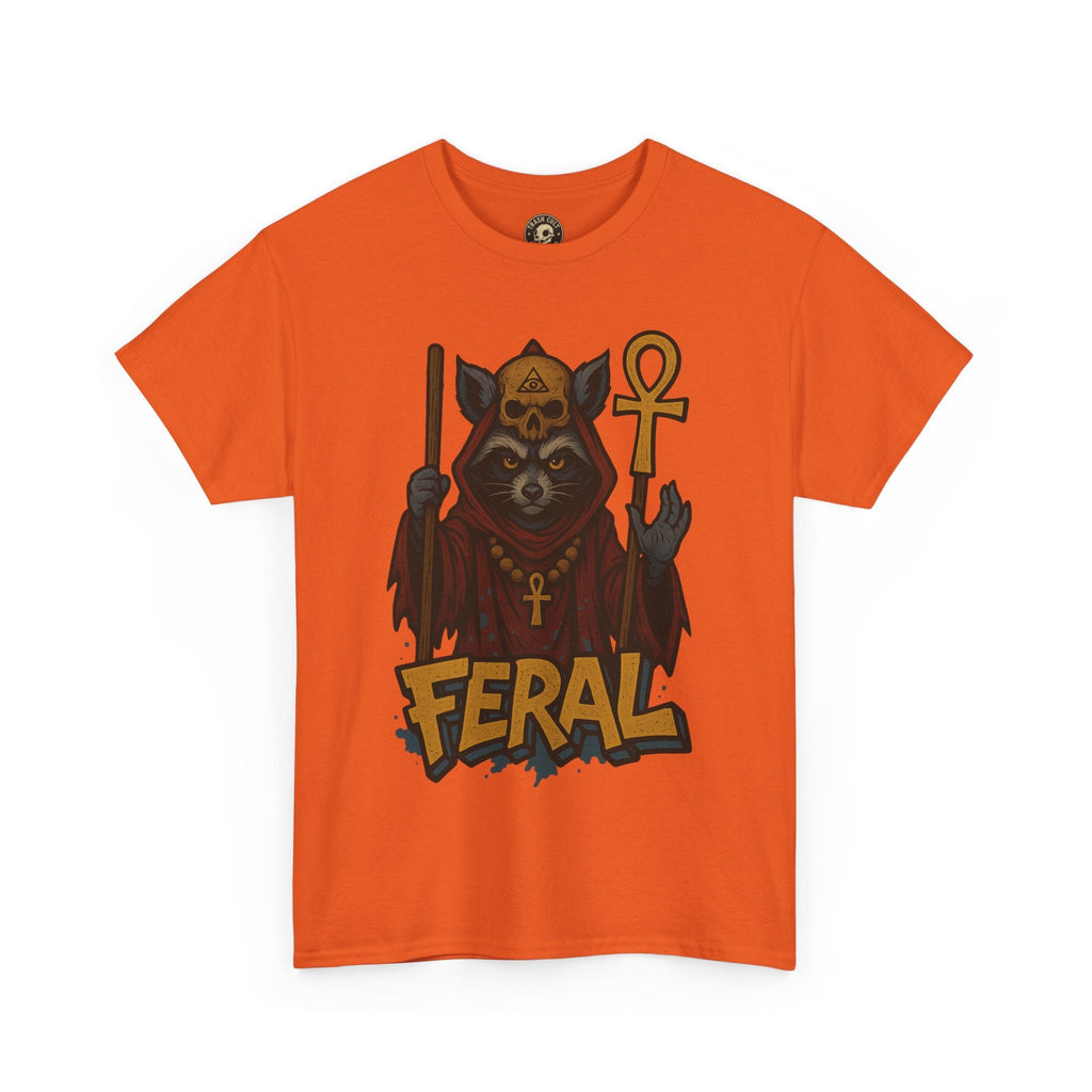 FERAL Raccoon Cult Leader Shirt – Graffiti Style Streetwear Tee | Bold Trashcore Design on Gildan 5000