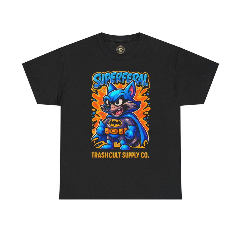 SuperFeral Raccoon Graffiti Shirt – Bold New School Superhero Streetwear | Trash Cult Supply Co
