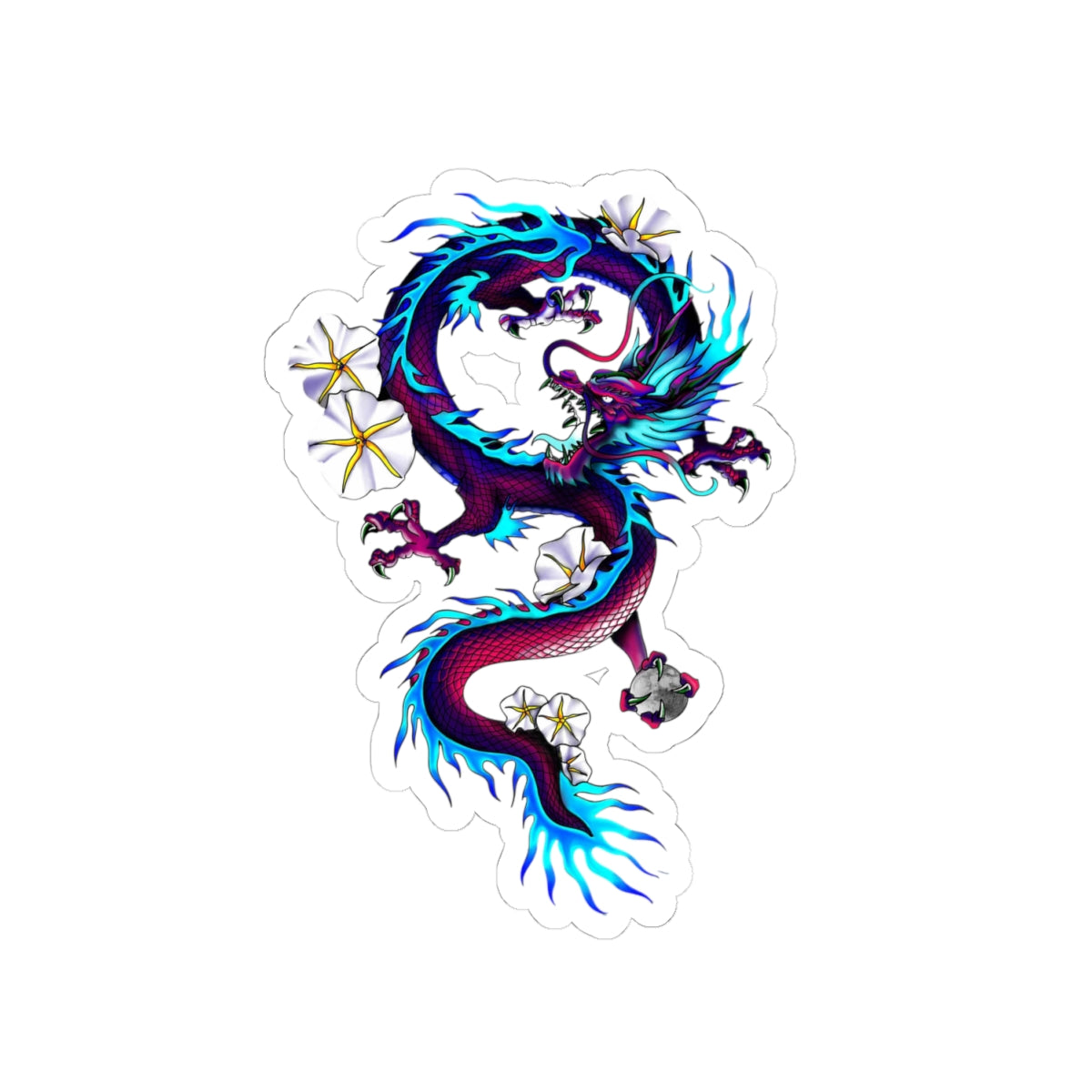 Electric Neon Dragon Sticker – Lara Davenport x Trash Cult