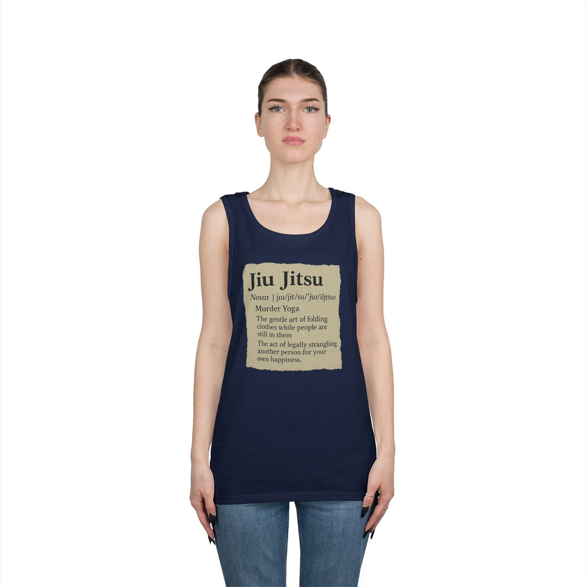 Jiu Jitsu Definition Tank Top | Unisex Heavy Cotton Tank | Martial Arts Apparel, Workout Gear, Fitness Gift, Summer Wear