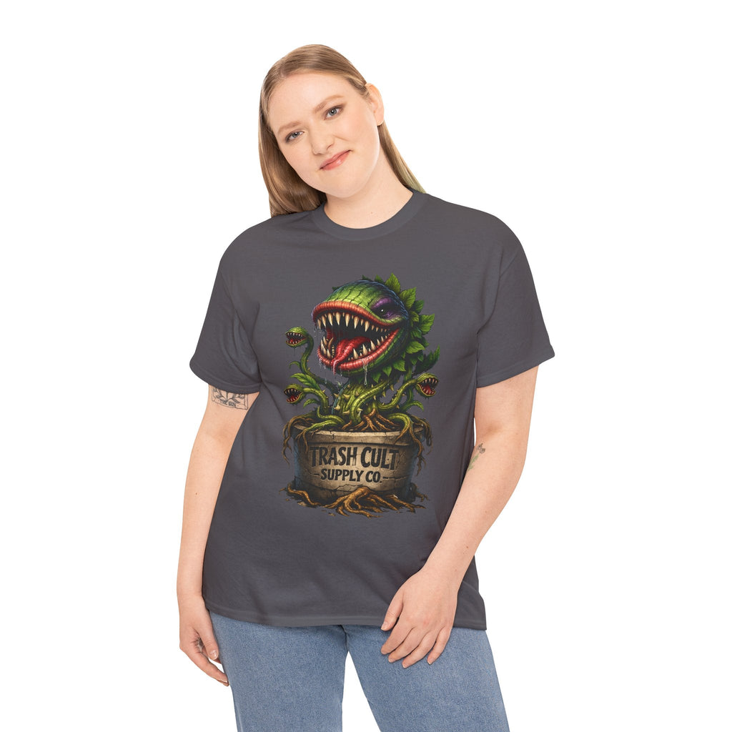 Carnivorous Plant Graphic Tee — "Trash Cult Supply Co." Potted Monster Shirt