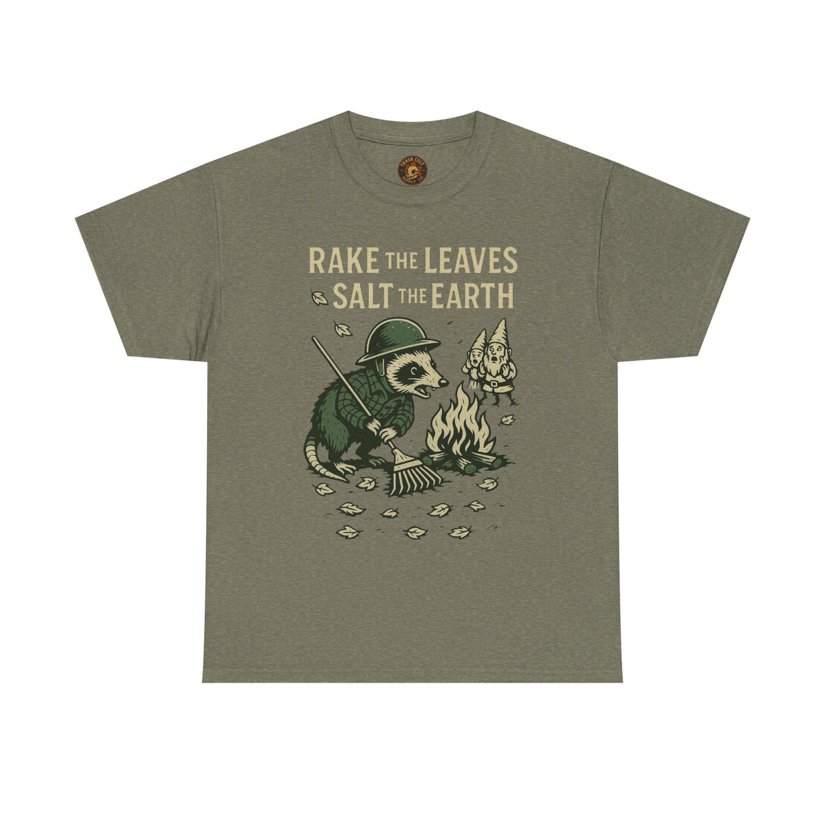 Rake the Leaves Salt the Earth Shirt – Possum Yard Warfare Tee – Fall of Humanity Collection – Trash Cult Supply Co.