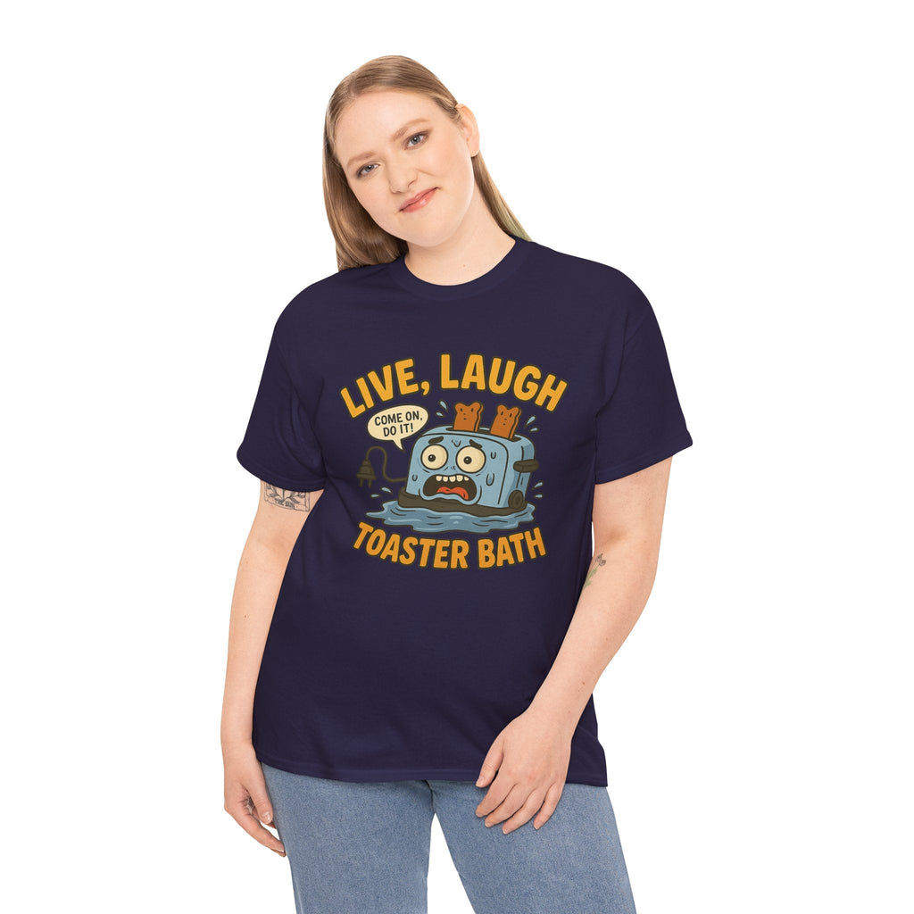 Funny Toaster Bath Tee, Humorous Unisex Shirt, Gift for Friends, Lightweight Cotton Tee, Birthday Party Outfit