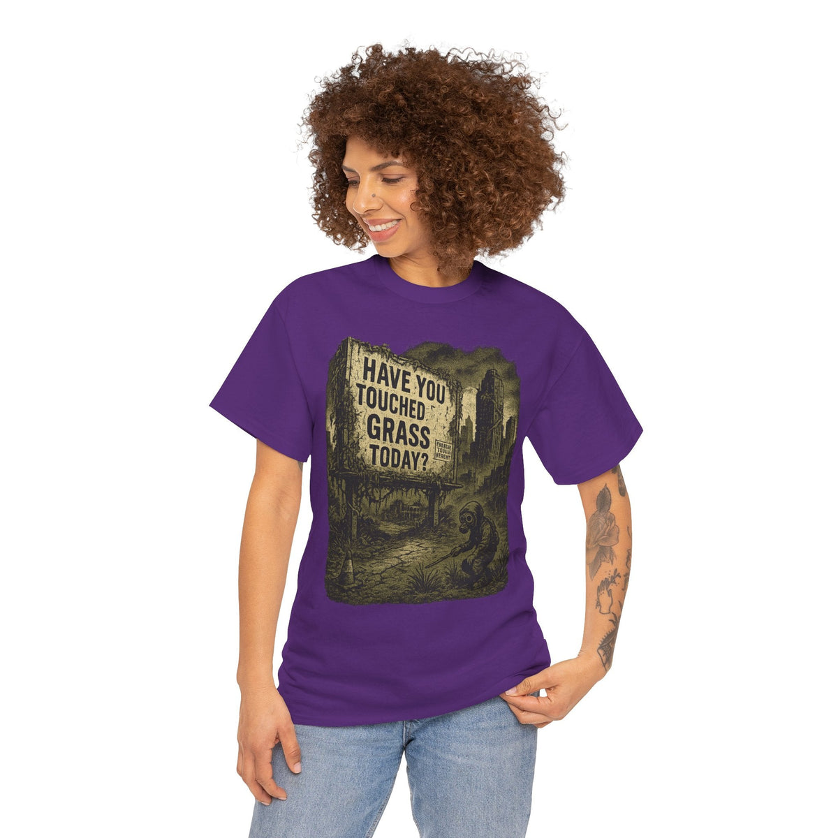 Post-Apocalyptic "Have You Touched Grass Today?" Shirt – Trash Cult Supply Co.