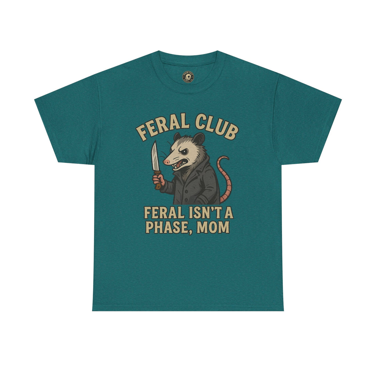 Feral Club Tee - Unisex Heavy Cotton Shirt, Funny Graphic T-Shirt, Gift for Mom, Casual Wear, Easygoing Lifestyle