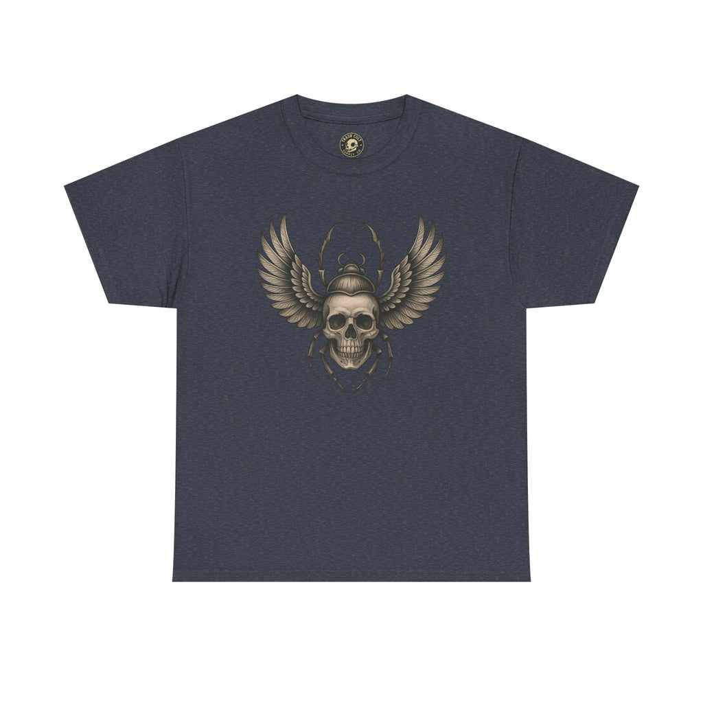 Winged Skull Scarab Shirt – Dark Gothic Beetle Graphic Tee – Gildan 5000 Unisex