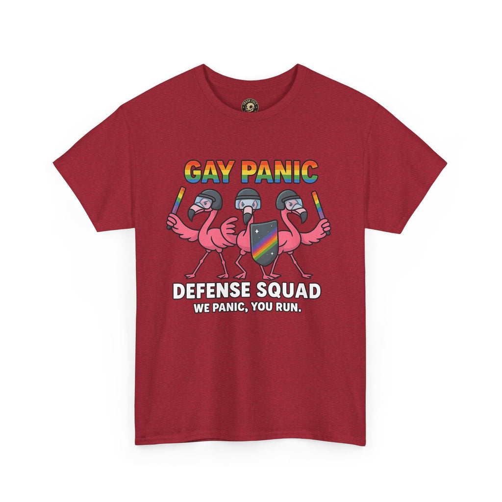 Gay Panic Defense Squad Unisex Heavy Cotton Tee, LGBTQ Pride Tee, Funny Graphic Shirt, Gift for Friends, Summer Fashion