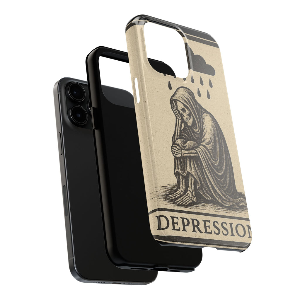 Dark Humor Phone Case, Goth iPhone Cover, Macabre Gift, Depression Art Case, Unique Phone Protector