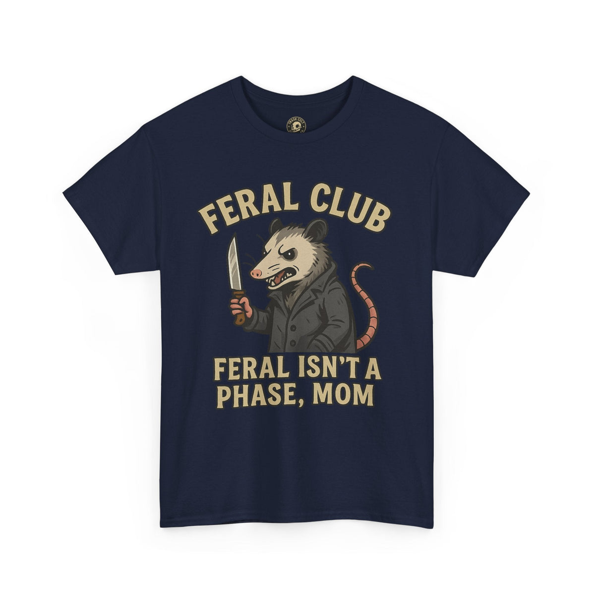 Feral Club Tee - Unisex Heavy Cotton Shirt, Funny Graphic T-Shirt, Gift for Mom, Casual Wear, Easygoing Lifestyle