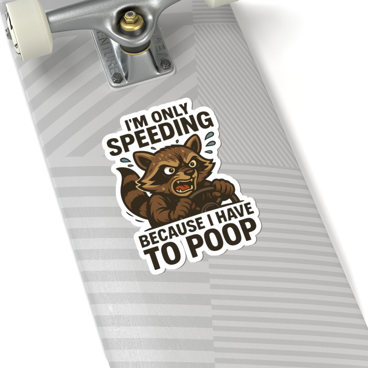 Funny Raccoon Kiss-Cut Stickers, Humor Stickers, Laptop Decor, Gifts for Friends, Car Stickers, Quirky Wall Art