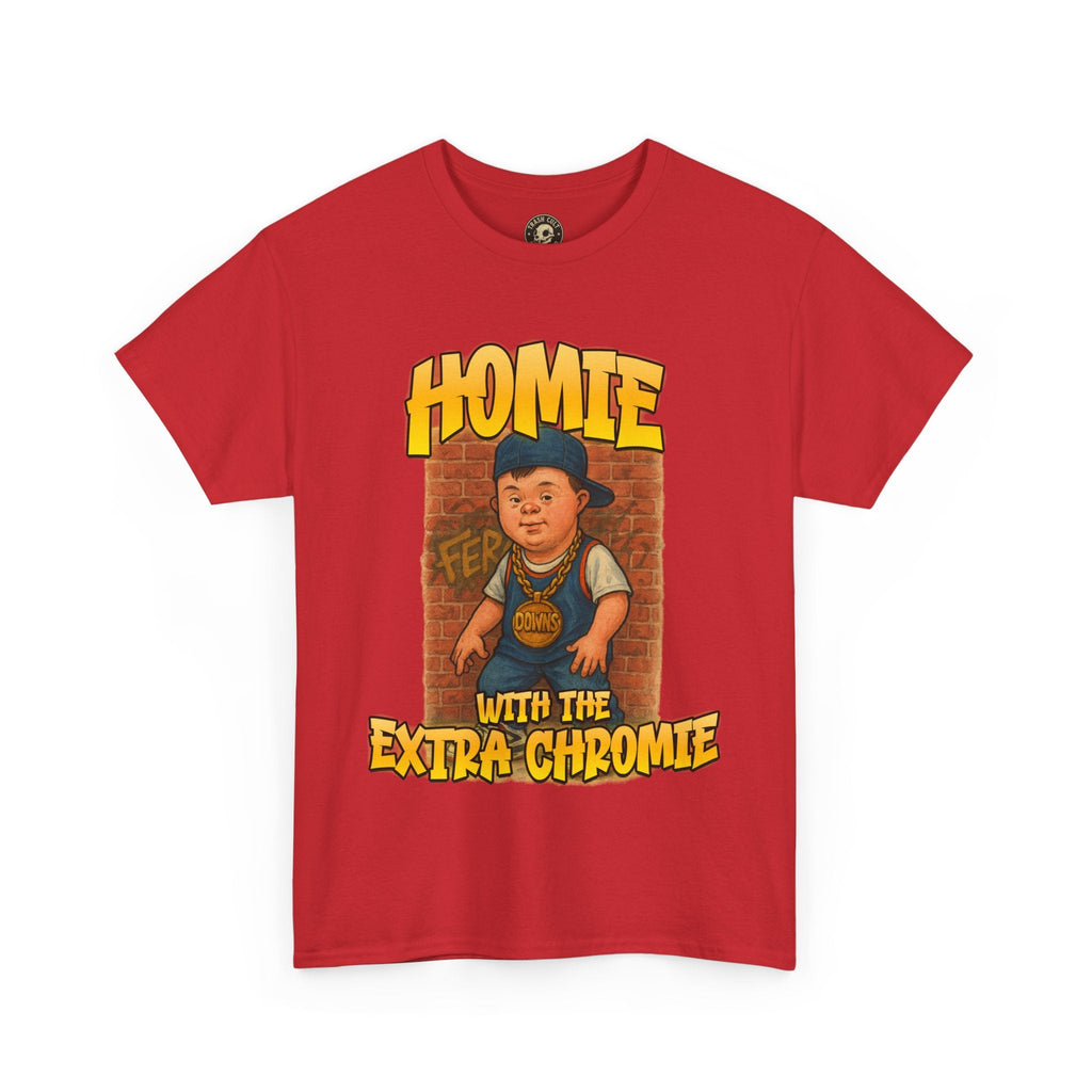 Homie with the Extra Chromie Shirt – Fun Supportive Tee for Down Syndrome Awareness – Gildan 5000