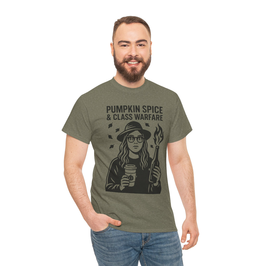 Pumpkin Spice & Class Warfare Shirt – Fall Riot Girl Graphic Tee – Fall of Humanity Collection – Trash Cult Supply Co.