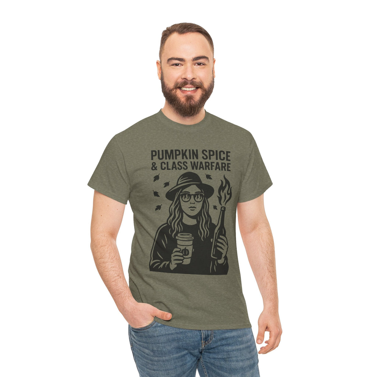 Pumpkin Spice & Class Warfare Shirt – Fall Riot Girl Graphic Tee – Fall of Humanity Collection – Trash Cult Supply Co.
