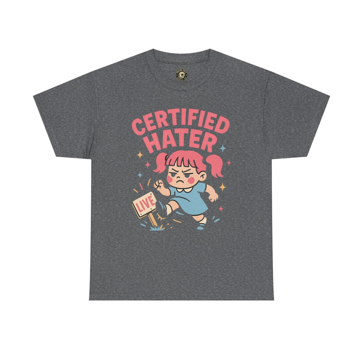 Certified Hater Unisex Heavy Cotton Tee, Funny Graphic T-Shirt, Casual Wear, Gift for Friends, Birthday Gift, Unique Humor Tee