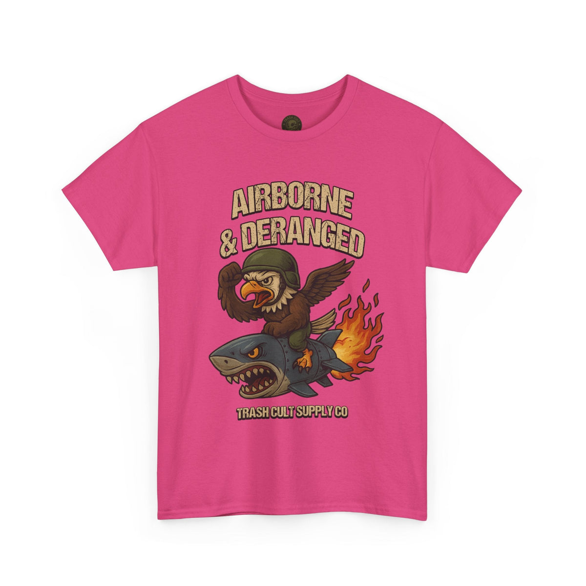 Airborne & Deranged T-Shirt – Trash Cult Supply Co. | Gildan 5000 Heavy Cotton Tee