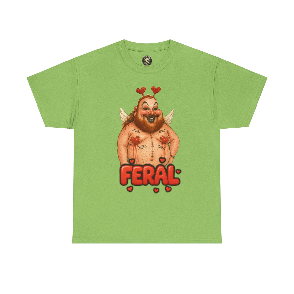 Feral Cupid Macabre Valentine Shirt | Fun Graphic Shirt, Quirky Gift, Casual Wear, Valentine's Apparel, Trendy Statement Top